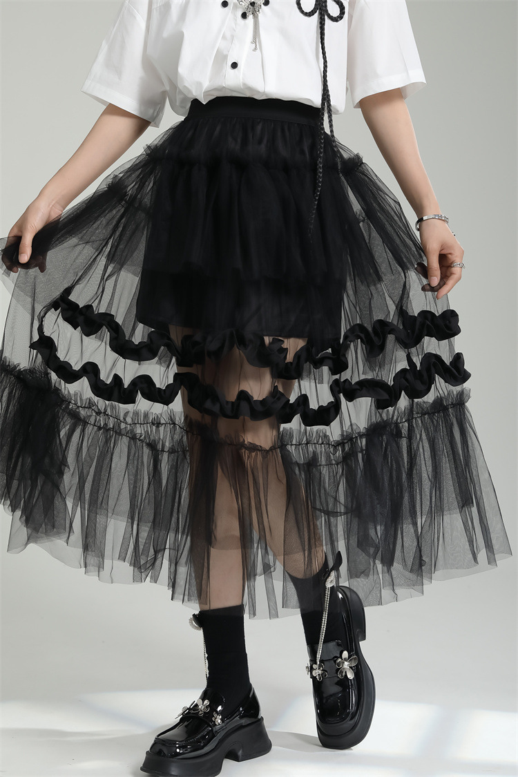 Tulle layered frill skirt