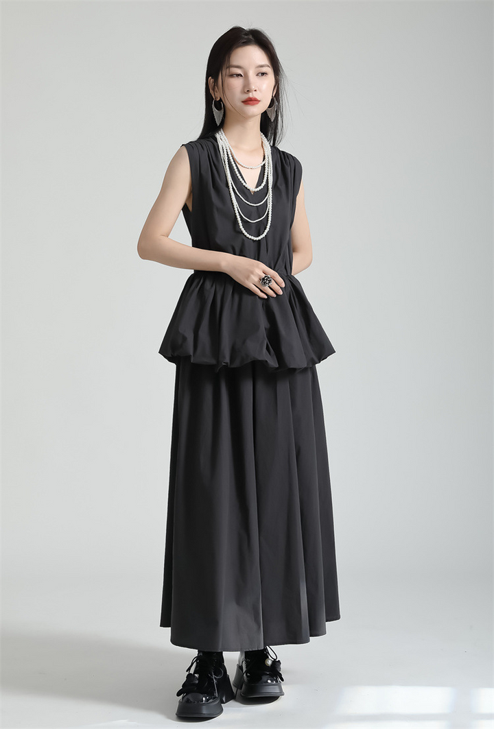 Balloon Tiered Gathered Onepiece