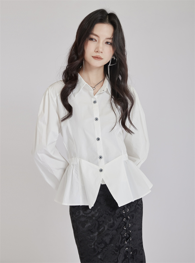 Waist Line Flare Short Shirt