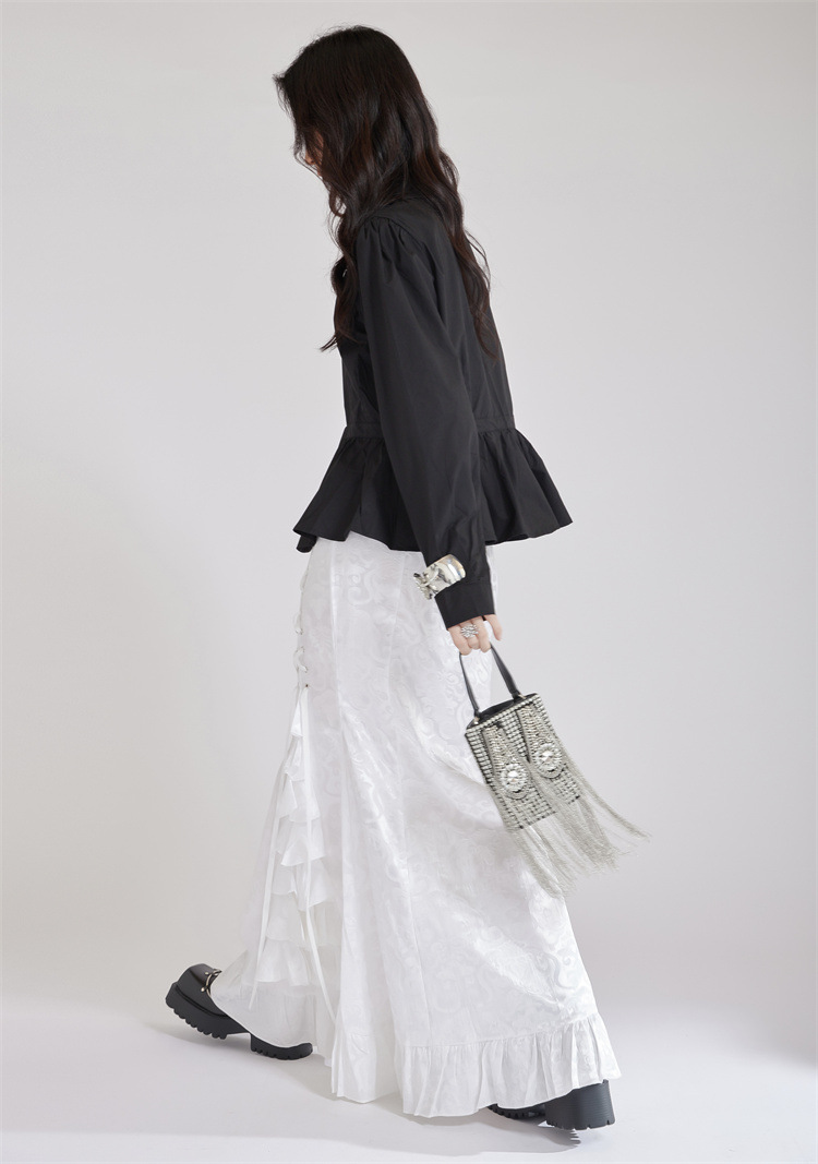 Waist Line Flare Short Shirt