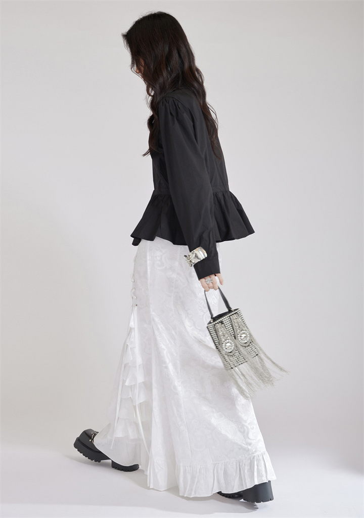 Waist Line Flare Short Shirt