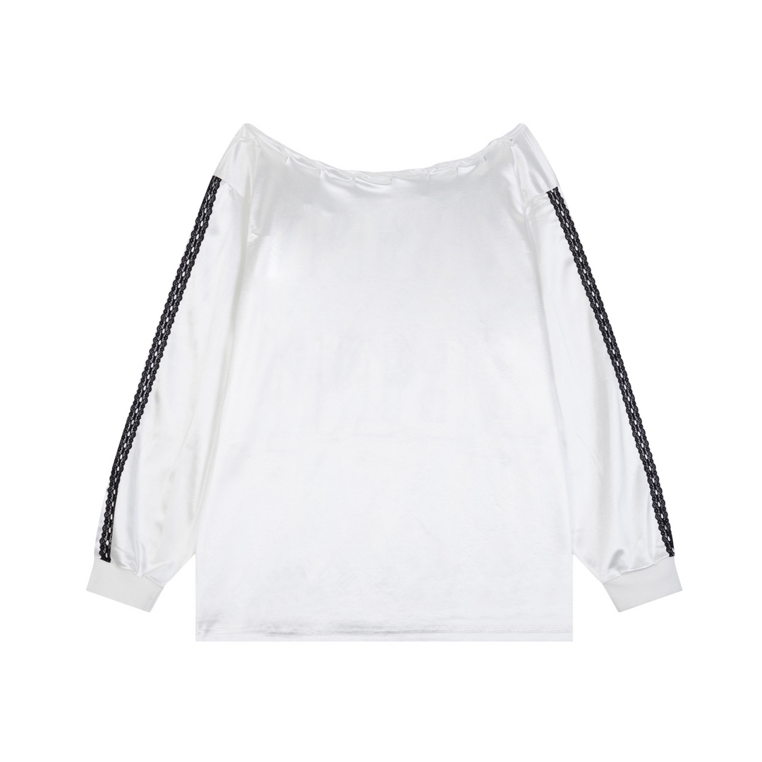 Lace Ribbon Logo Long Sleeve T-shirt