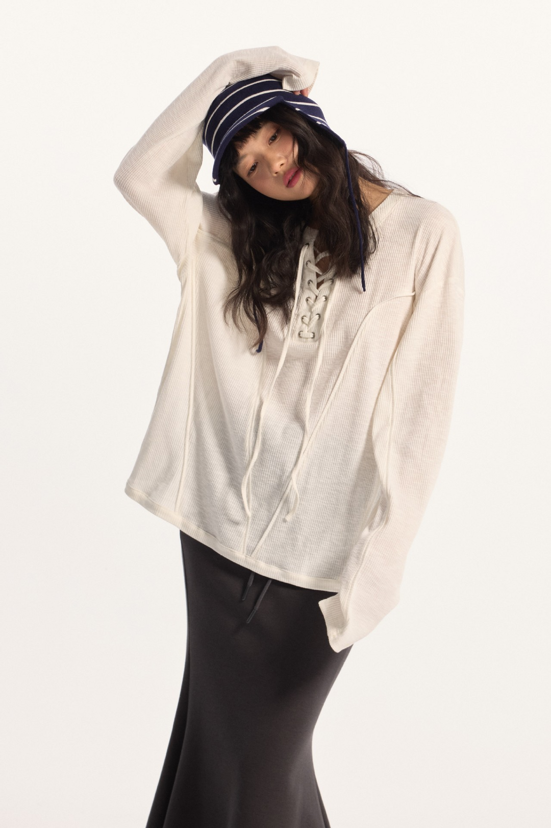 Lace-up Sleeve T-shirt