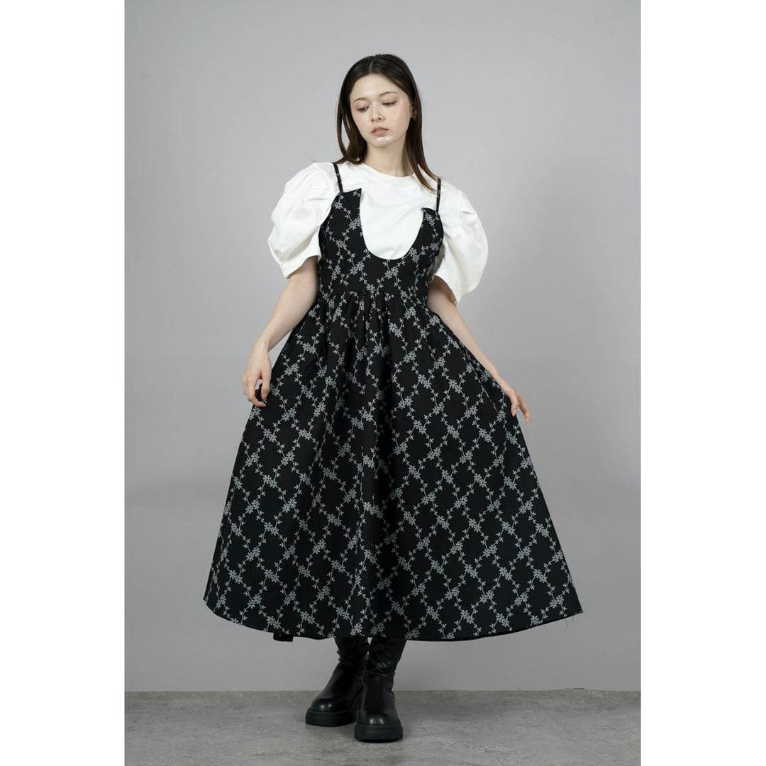 Cut Out Flower Camisole Onepiece