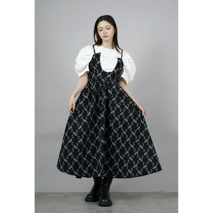 Cut Out Flower Camisole Onepiece