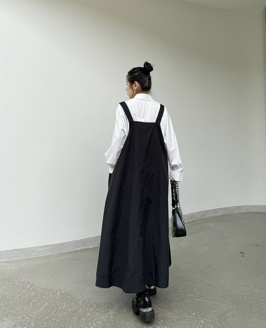 Workwear strap long dress