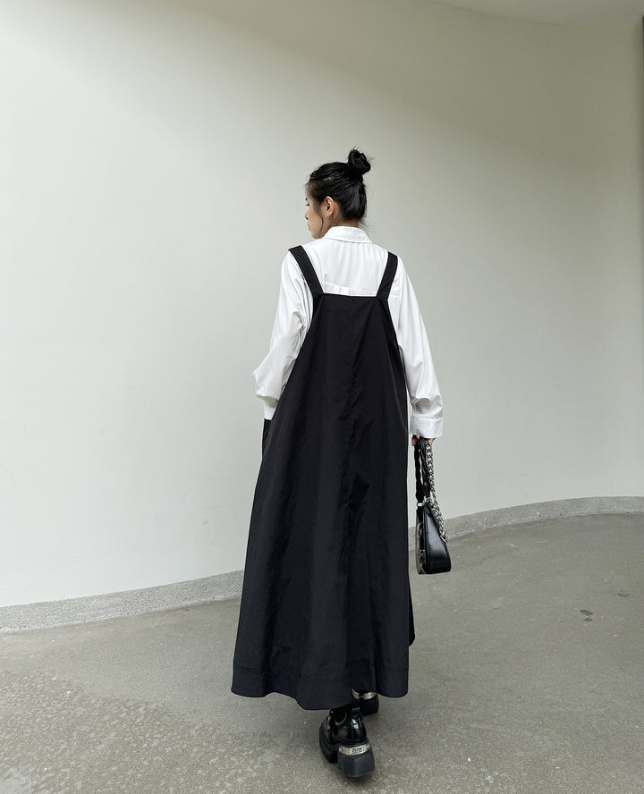 Workwear strap long dress