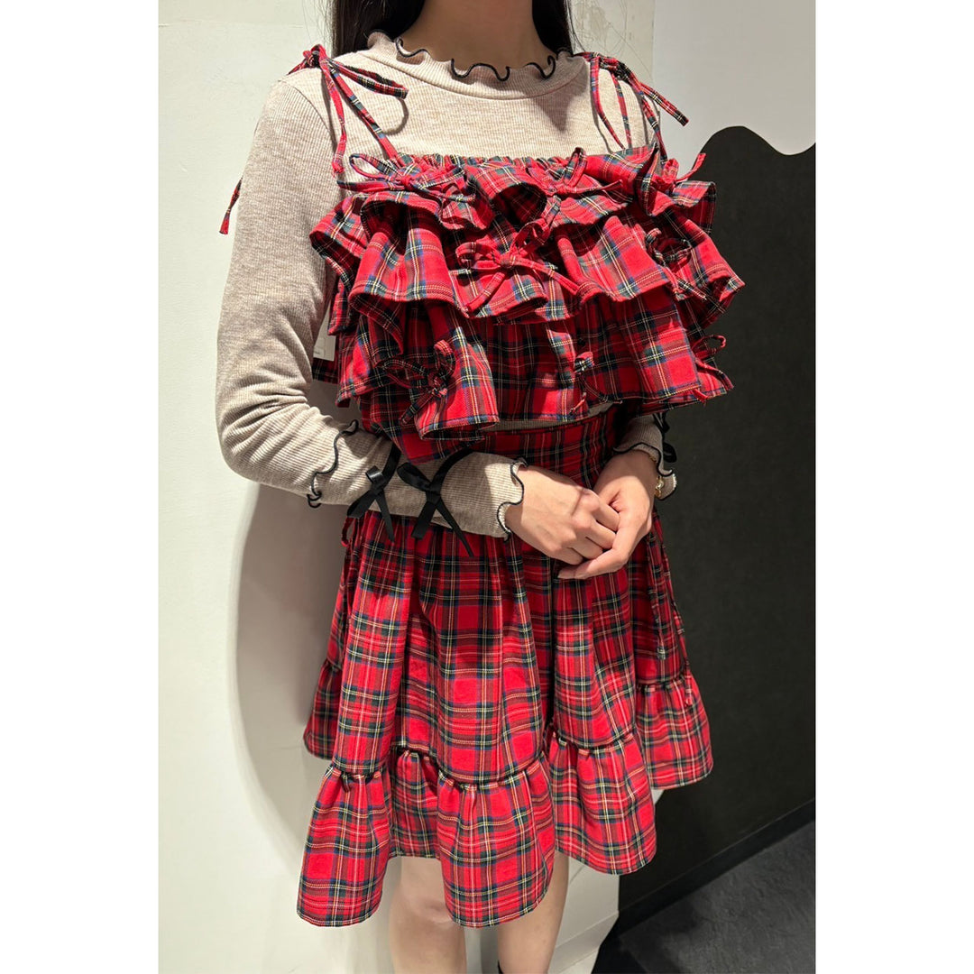 Tiered Ribbon Frill Bustier