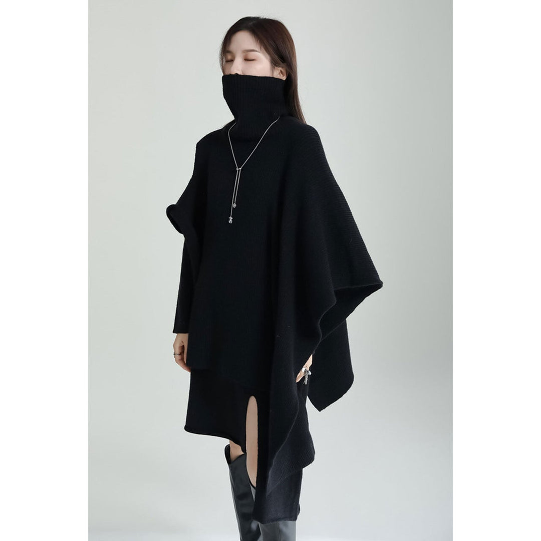 Asymmetry Knit Pullover Setup