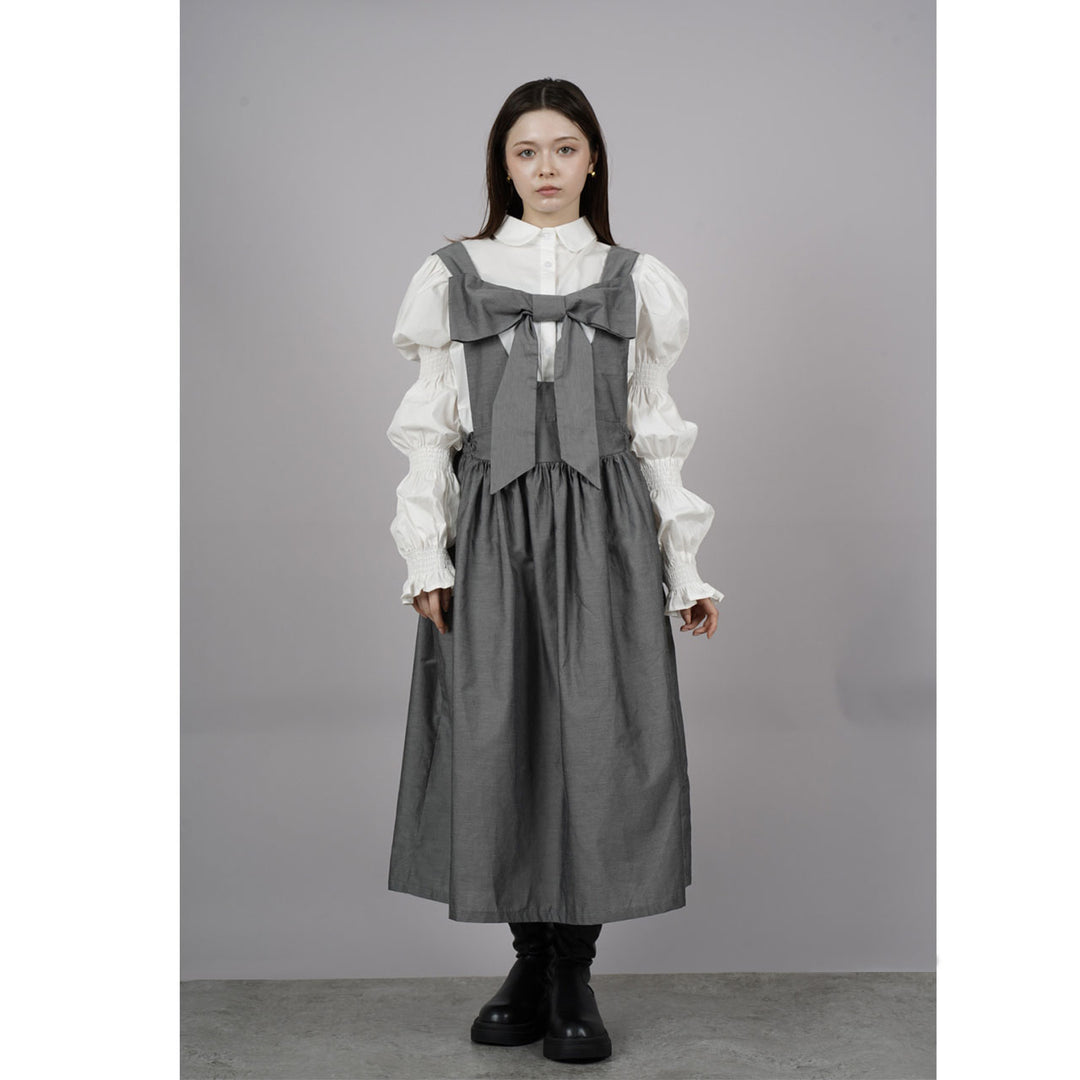 Front ribbon sleeveless onepiece ¥8,980 / ¥8,480