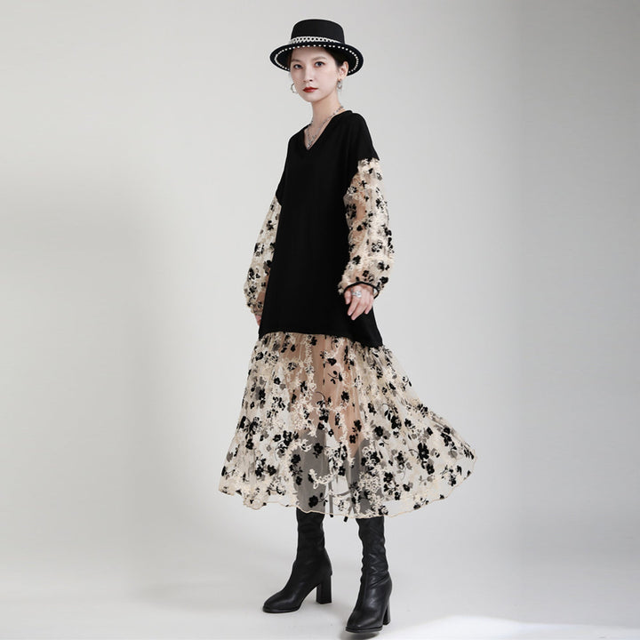 Flower Lace Long Onepiece