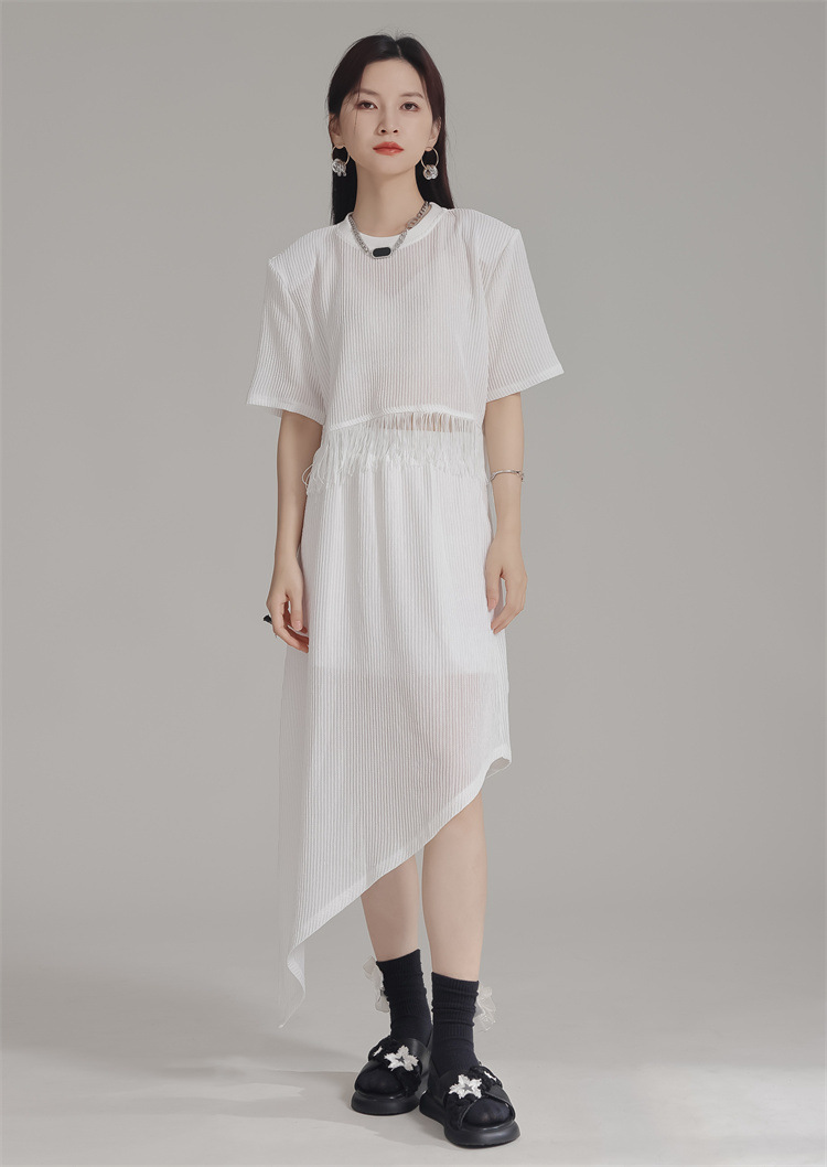 Tassel Round Neck Knitted Tops