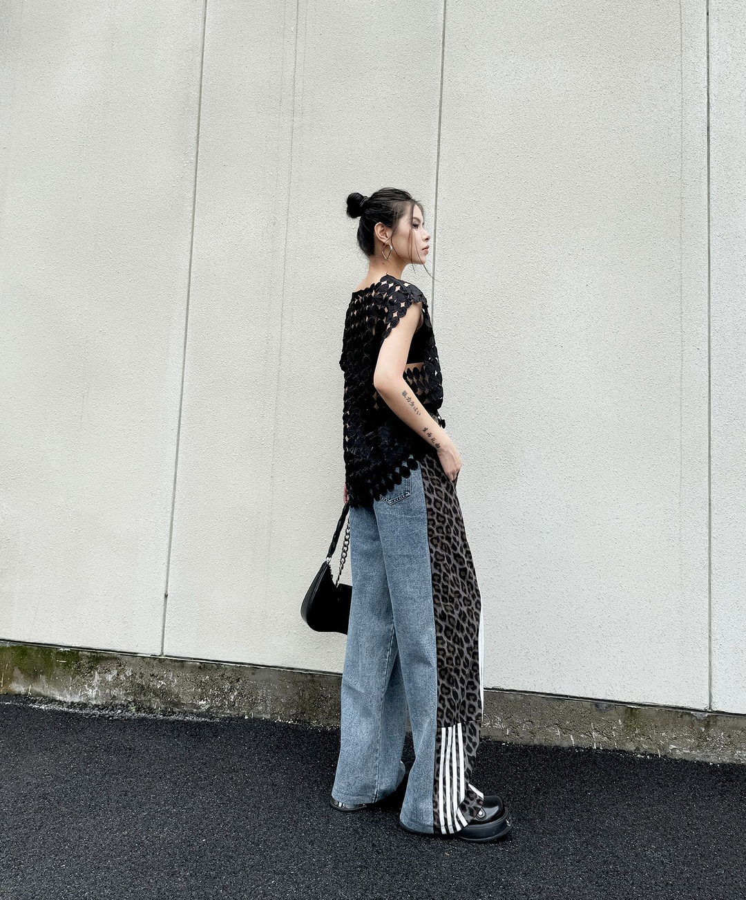 Leopard loose niche design casual pants