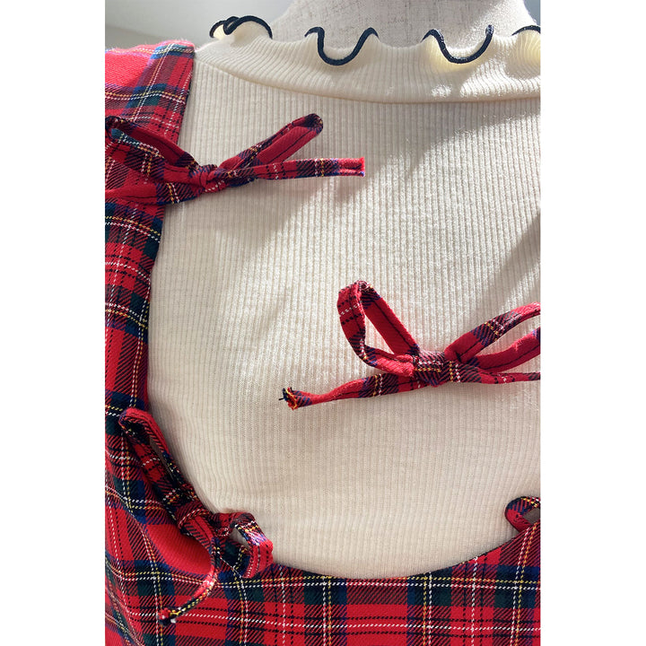 Rib Mellow Ribbon Tops Front ribbon / Big ribbon / Sleeve ribbon