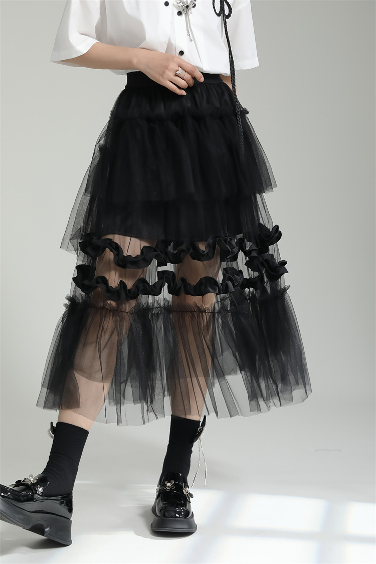 Tulle layered frill skirt
