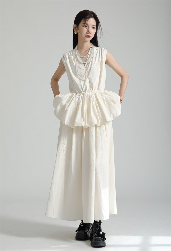 Balloon Tiered Gathered Onepiece