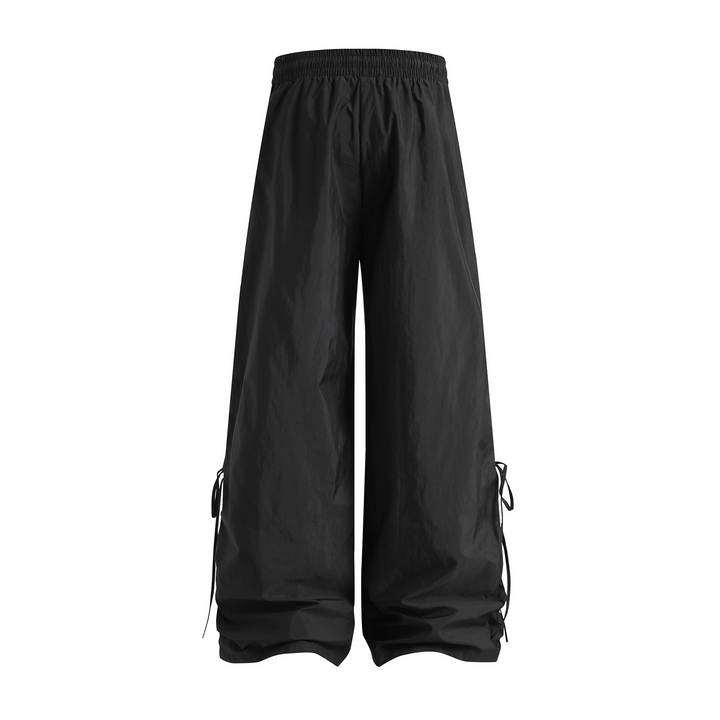Loose Said Shirring Ribbon Long Pants