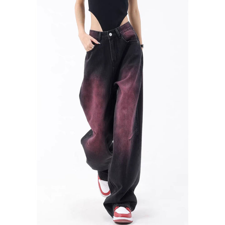 Neon Color Black Denim Jeans