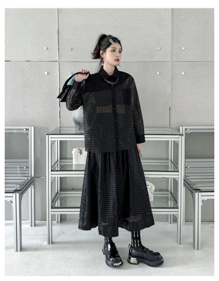 Mesh tops / mesh flare skirt