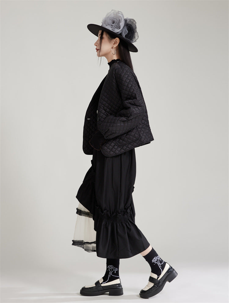 Loose Diamond Padded Jacket