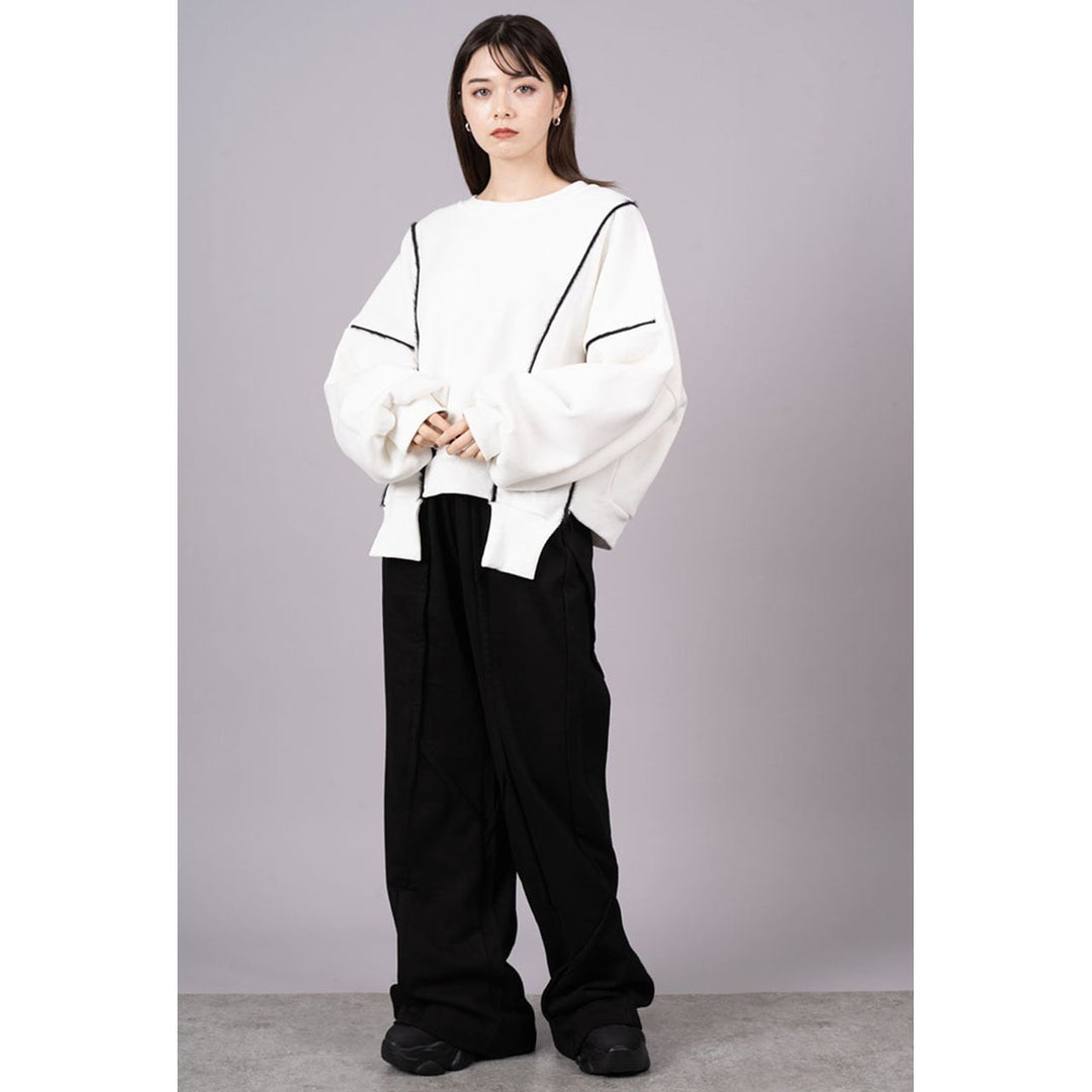 Fringe Lines Volume Pullover