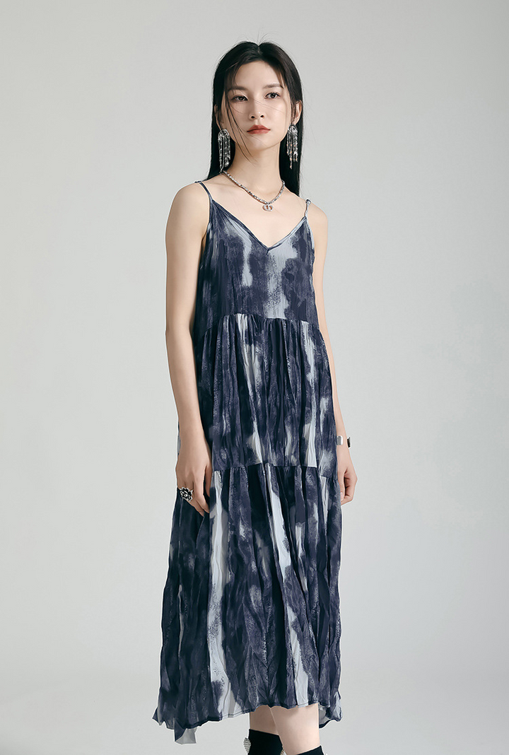 Tie Dye Tiered Camisole Onepiece