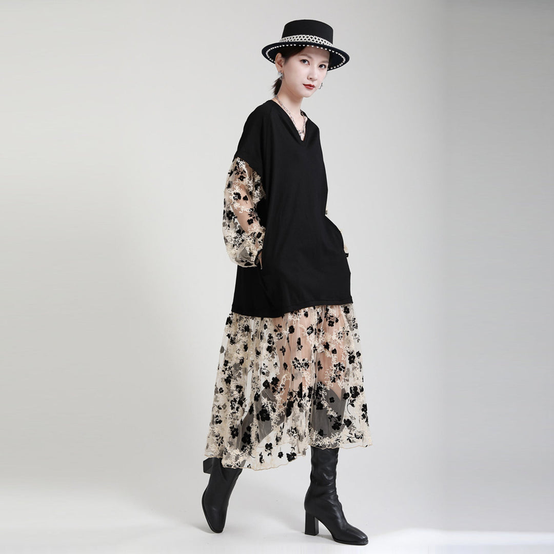 Flower Lace Long Onepiece