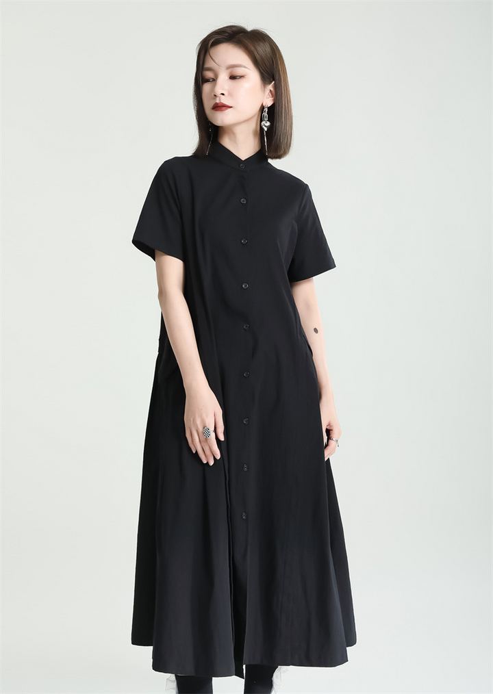 No Collar Shirt Onepiece