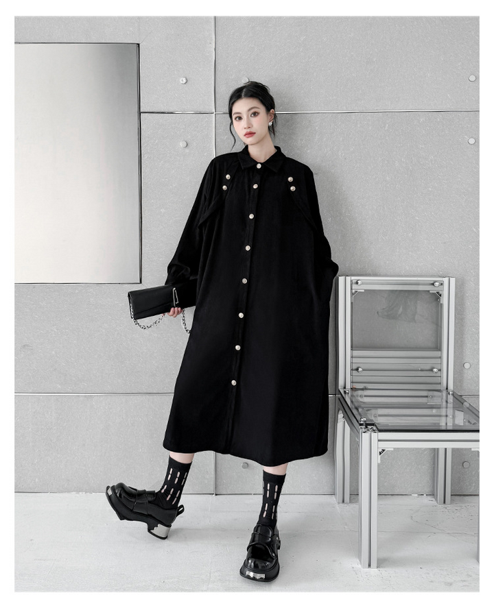 French style button one-piece