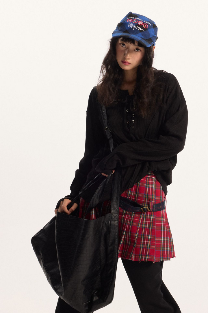 Lace-up Sleeve T-shirt