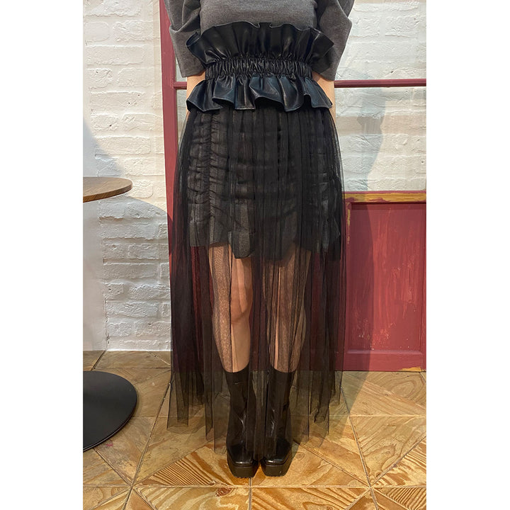 PU Leather Tulle Belt