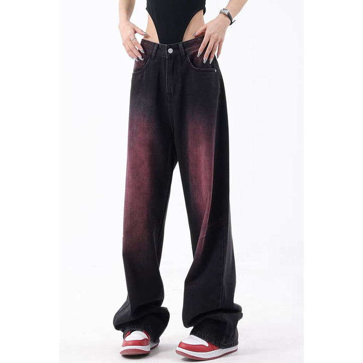 Neon Color Black Denim Jeans