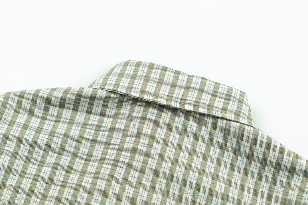 Lace checkered shirt