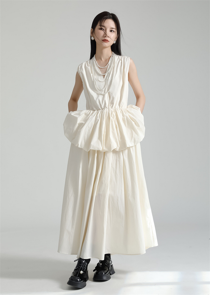 Balloon Tiered Gathered Onepiece