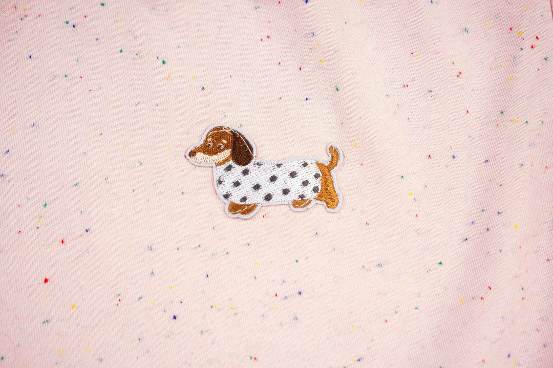 Dog Embroidered Sweet Pullover