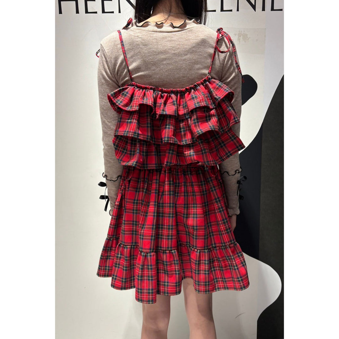 Tiered Ribbon Frill Bustier