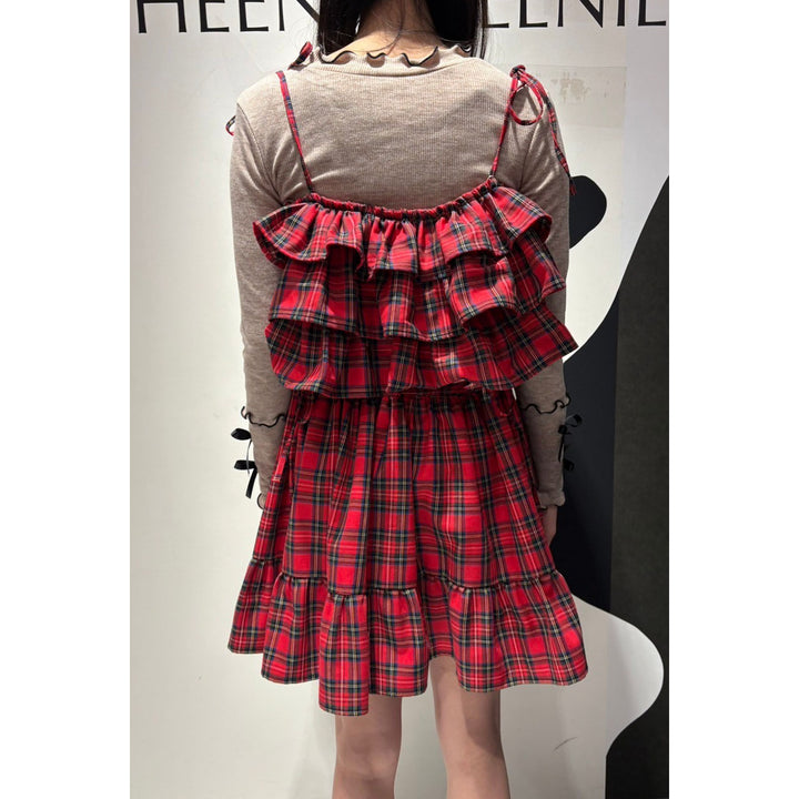 Tiered Ribbon Frill Bustier