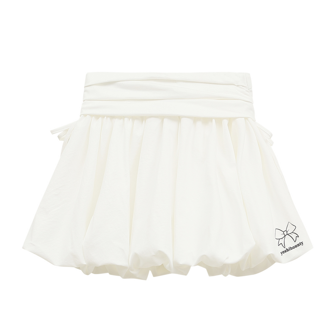 Embroidery Balloon Mini Skirt