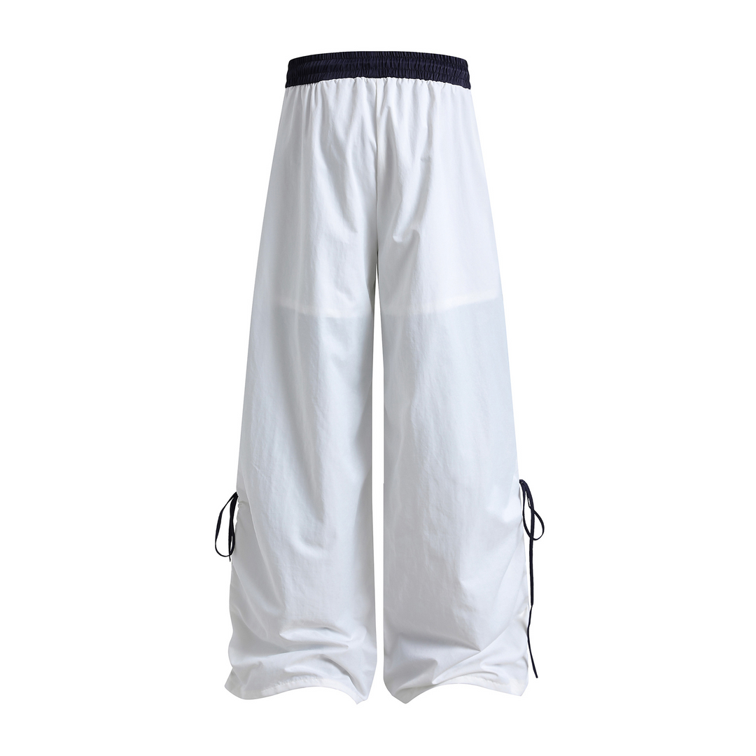 Loose Said Shirring Ribbon Long Pants