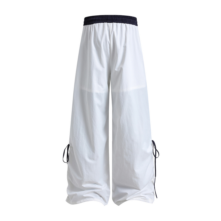 Loose Said Shirring Ribbon Long Pants