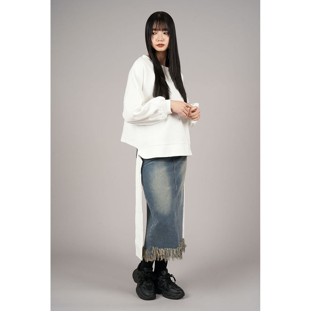 Back Ribbon Pullover