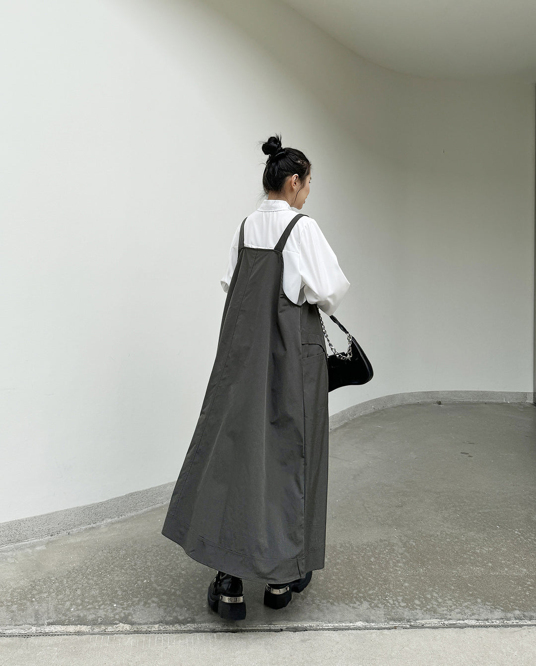 Workwear strap long dress