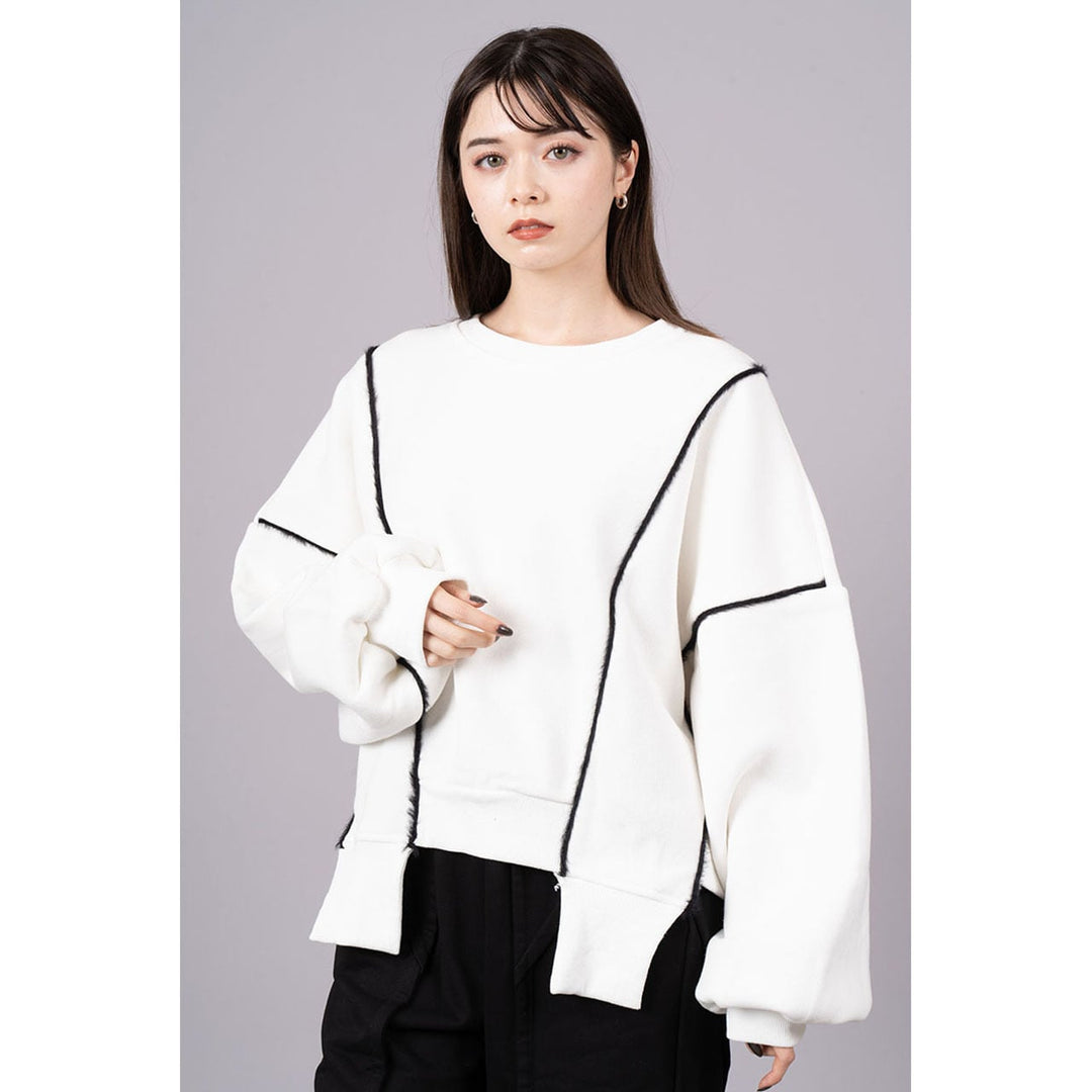 Fringe Lines Volume Pullover