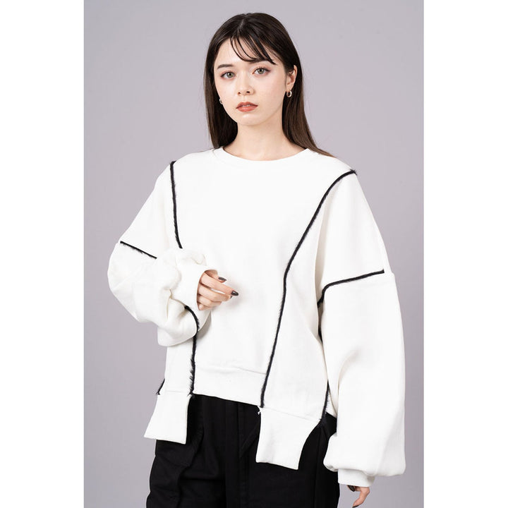 Fringe Lines Volume Pullover