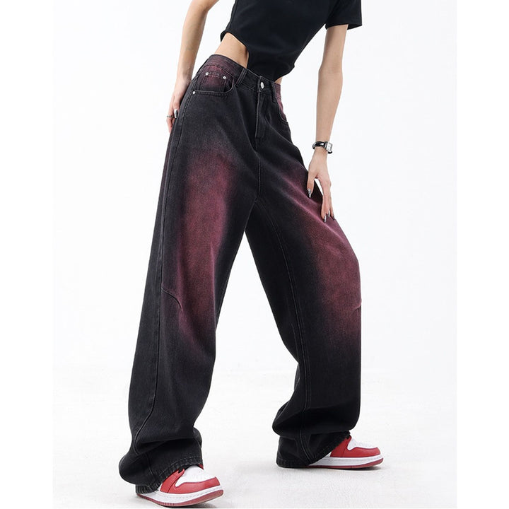 Neon Color Black Denim Jeans