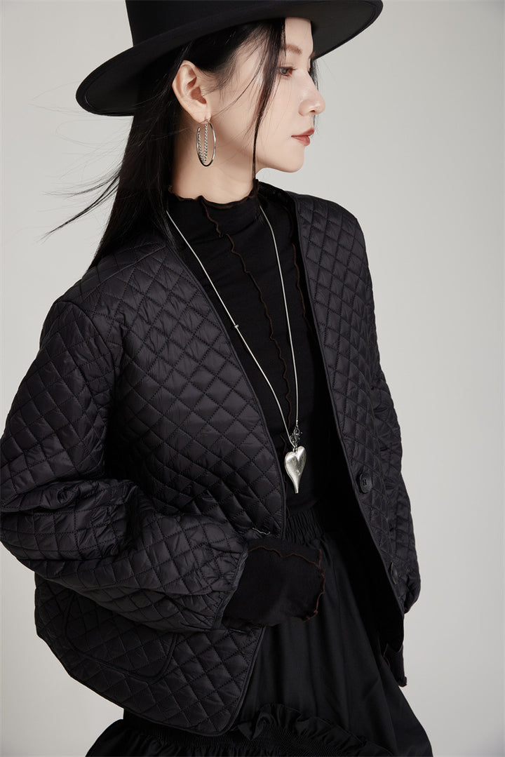 Loose Diamond Padded Jacket