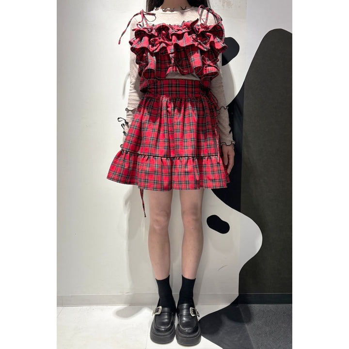 Tiered Ribbon Frill Bustier