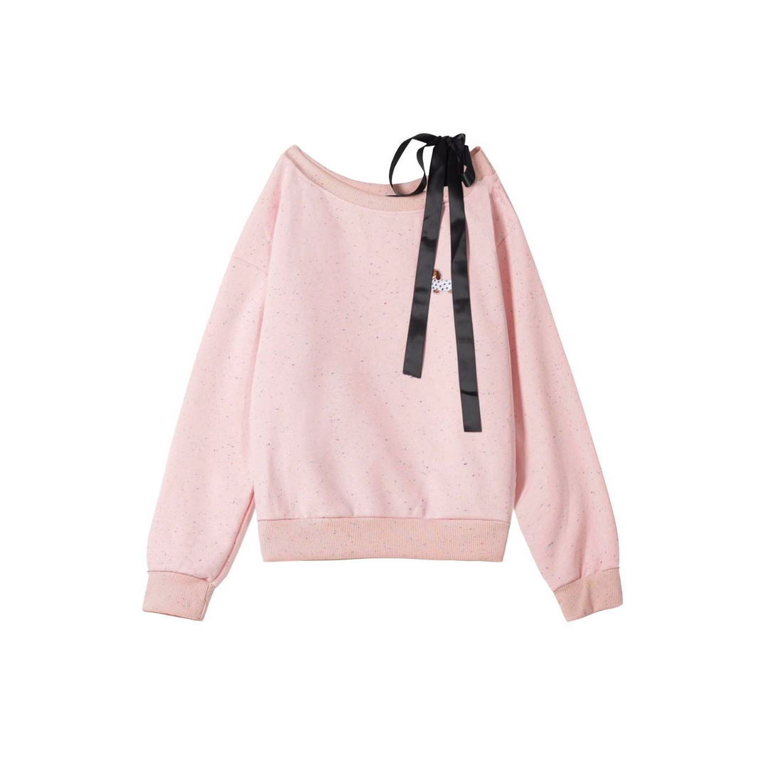 Dog Embroidered Sweet Pullover