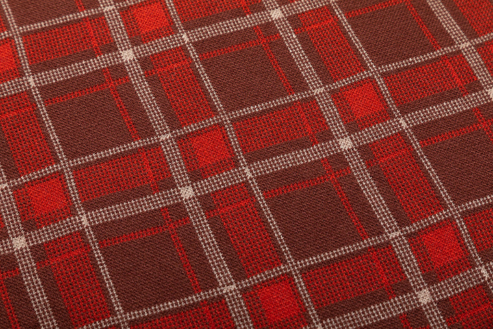 Plaid knitted long skirt