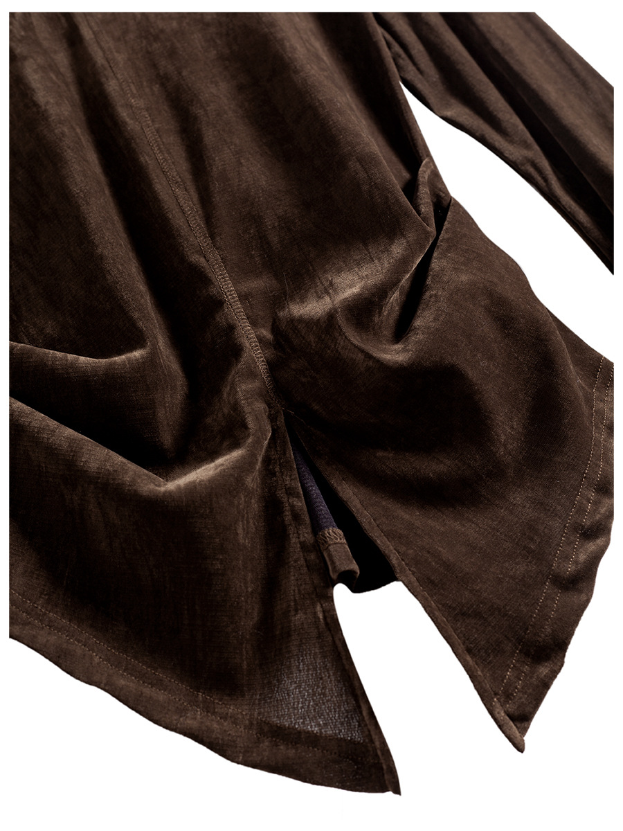 High Neck Velor Compact Pullover